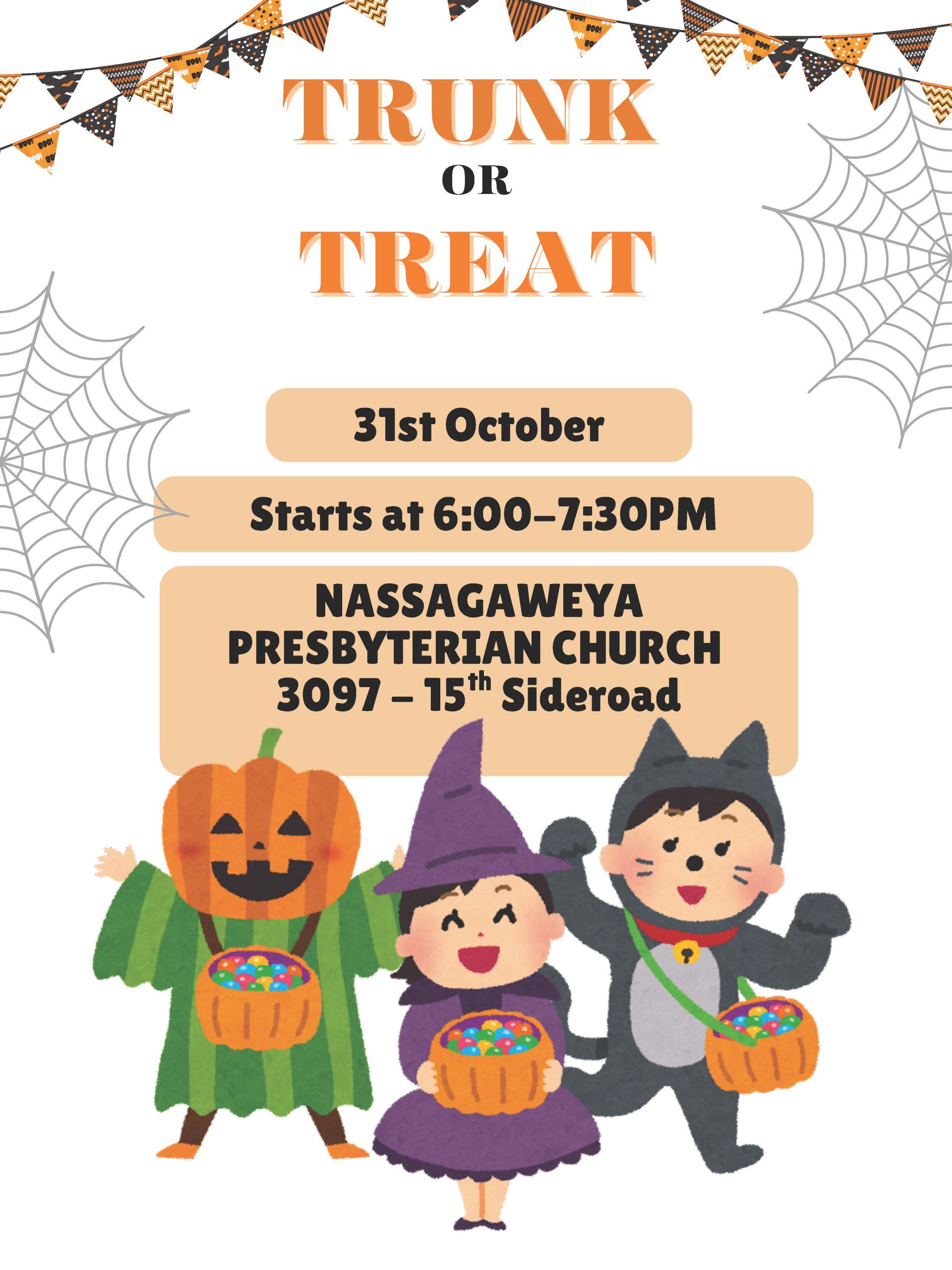 Trunk or Treat October 31, 2025